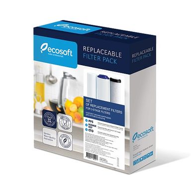 Ecosoft cartridge set for triple filters