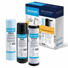 Improved set of Ecosoft 1-2-3 cartridges for filters reverse osmosis